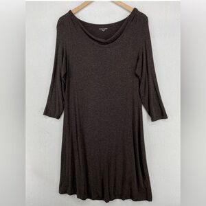 Eileen Fisher Dark Brown Long Sleeve Dress